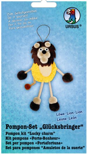 Pompon-Set Glücksbringer - Löwe